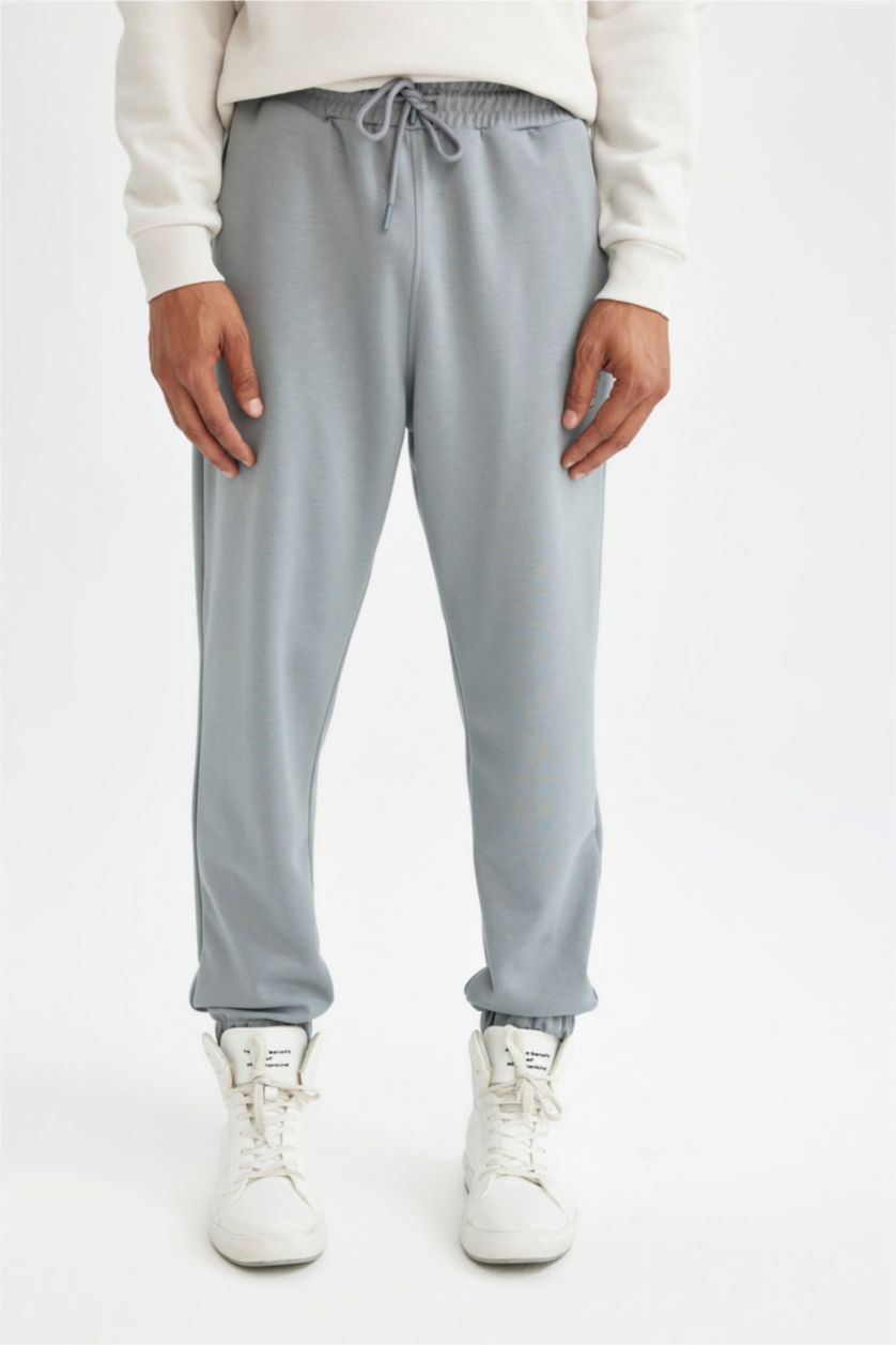 رجالي رمادي بنطلون سويت بانتس قماش سكوبا قصة عادية عادي