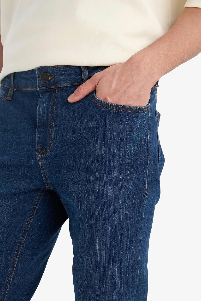 Man Dark Blue Carlo Skinny Fit Normal Waist Jeans