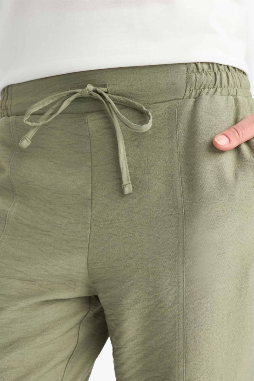 WOMAN Khaki jogger Regular Hem Trousers