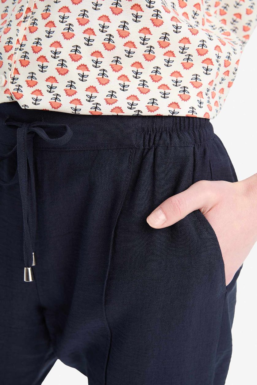 FEMME Marin Pantalon basique à coupe droite