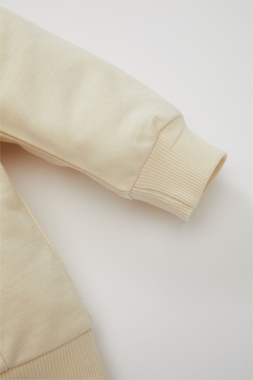 Малыши мальчики Светлая слоновая кость Свитшот с принтом для малышей мальчиков