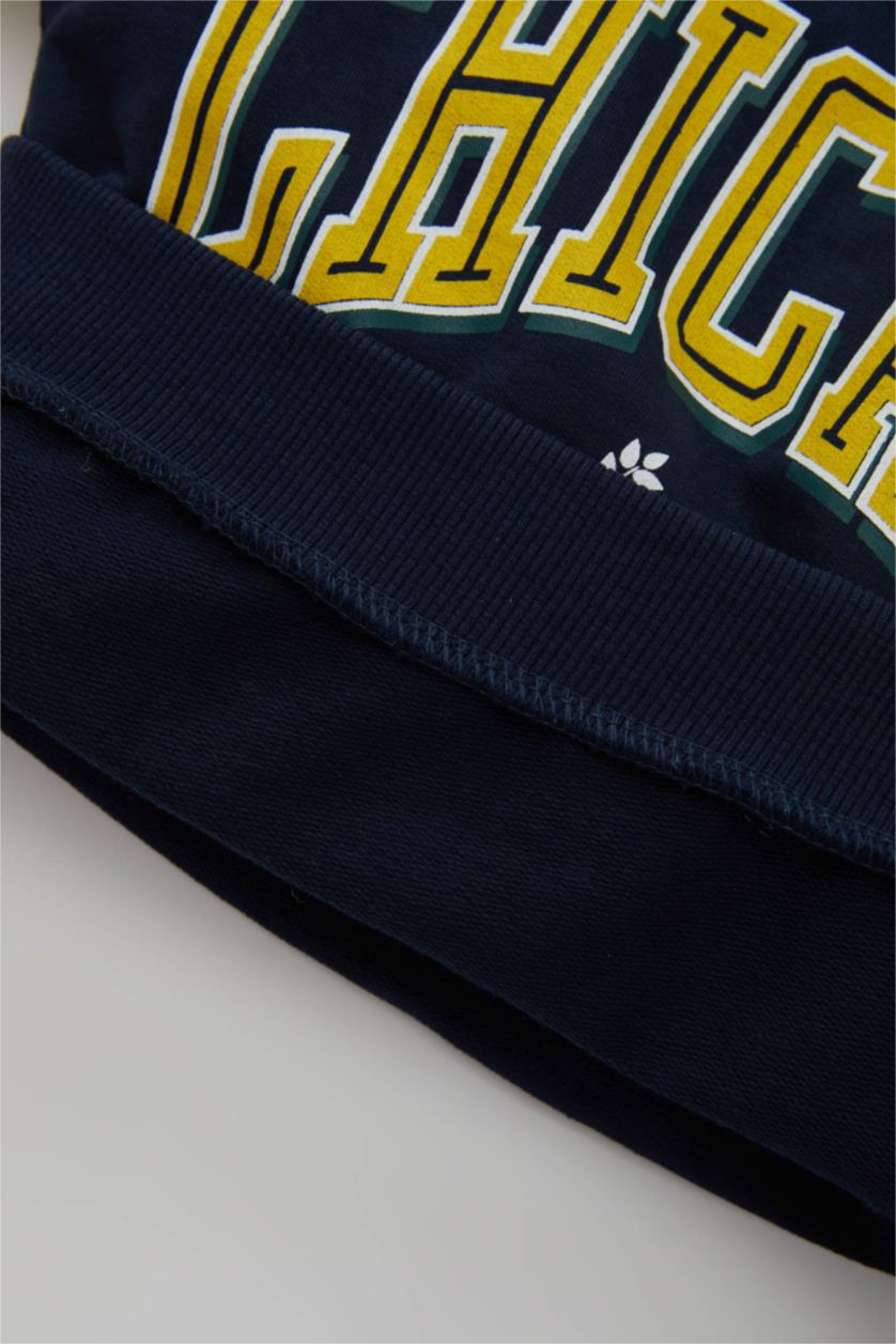 BABY BOY NAVY Baby Boy Crew Neck Printed Sweatshirt