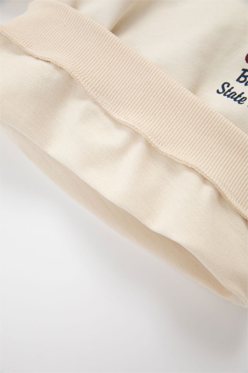 BABY BOY Light Stone Boy Baby Printed Sweatshirt Sweatpants 2 Piece Set