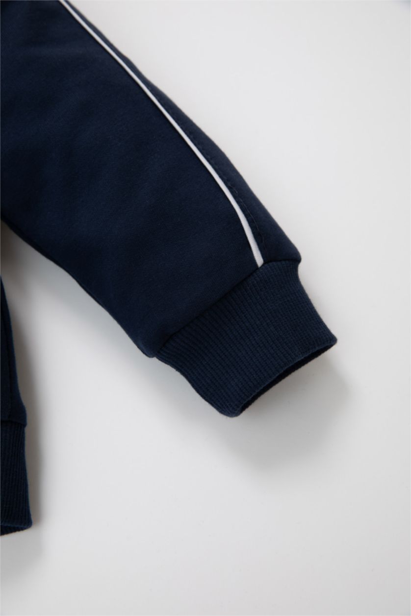 Малыши мальчики Синий Комплект вязанный 2 шт. стандартного кроя с принтом города из тонкой ткани для малышей мальчиков