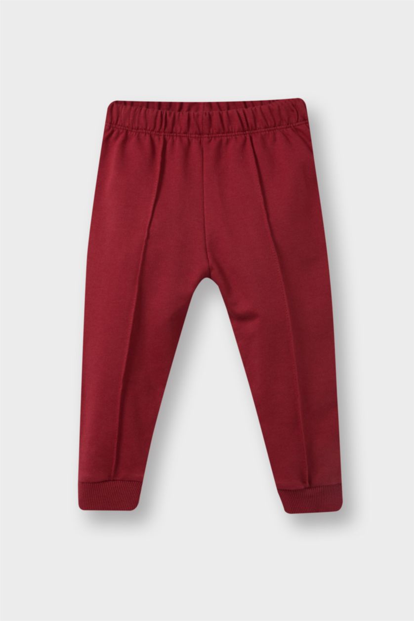 BABY BOY Bordeaux Baby Boy Printed Sweatshirt Sweatpants 2 Piece Set