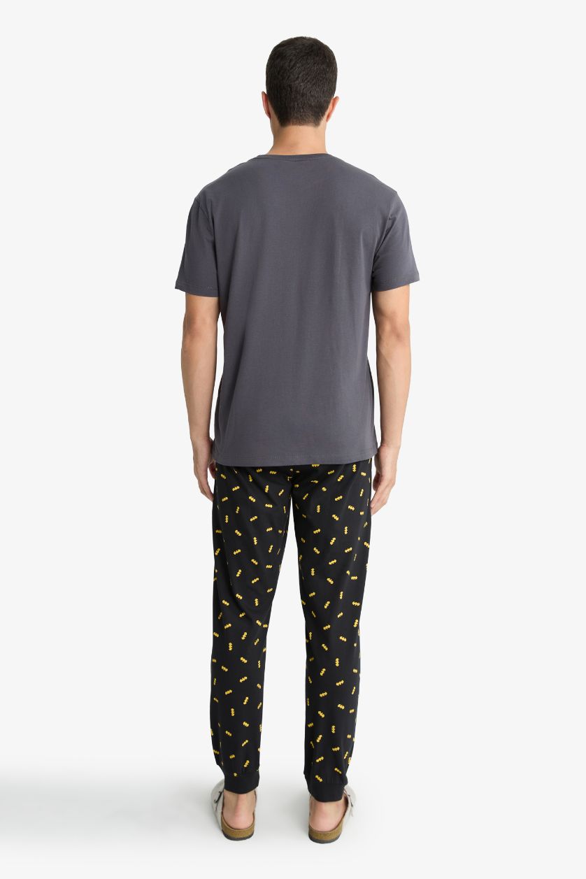 Man Anthracite Batman Regular Fit Short Sleeve 2 Piece Set