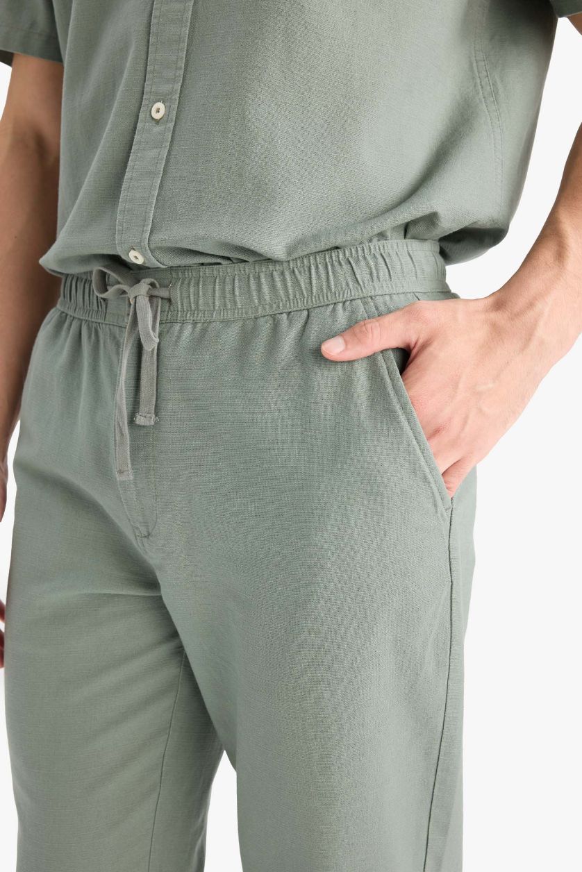 رجال كاكي بنطلون قطن جوجر سليم فيت