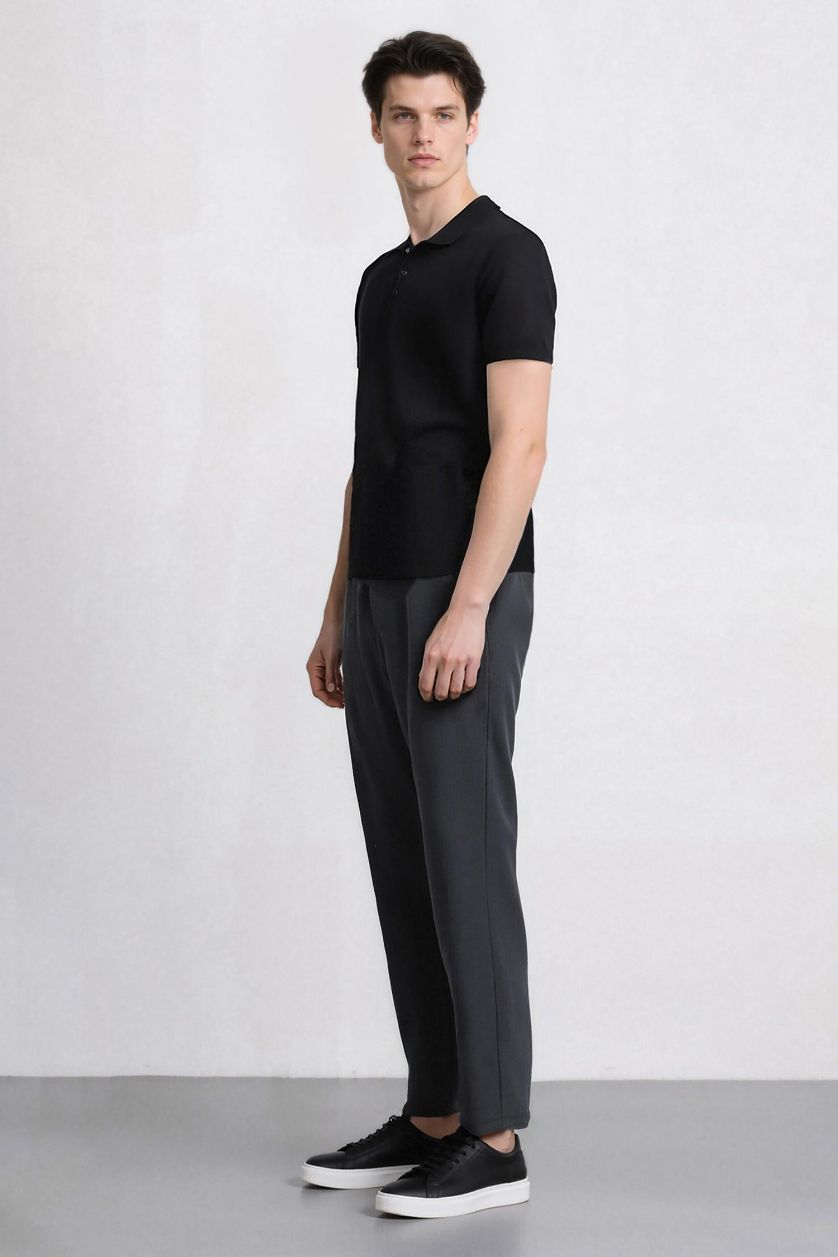 MAN Dark Grey Jogger Slim Fit Cotton Trousers