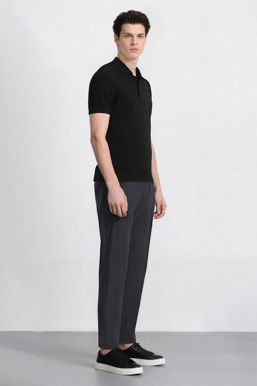 MAN Dark Grey Jogger Slim Fit Cotton Trousers