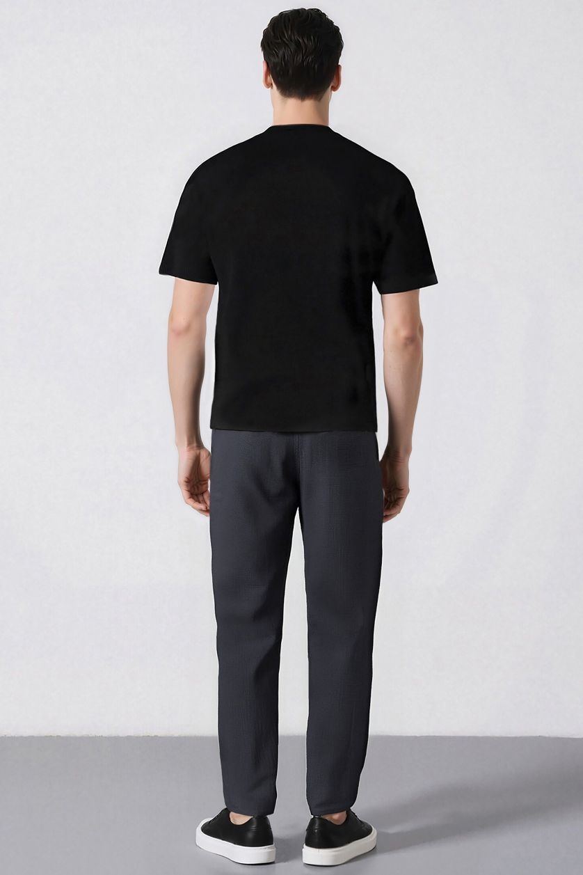 MAN Dark Grey Jogger Slim Fit Cotton Trousers