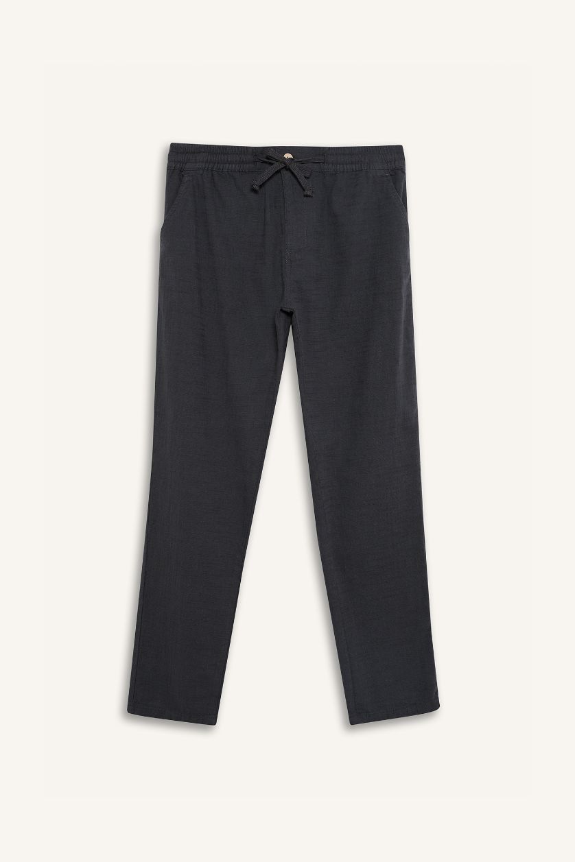 MAN Dark Grey Jogger Slim Fit Cotton Trousers