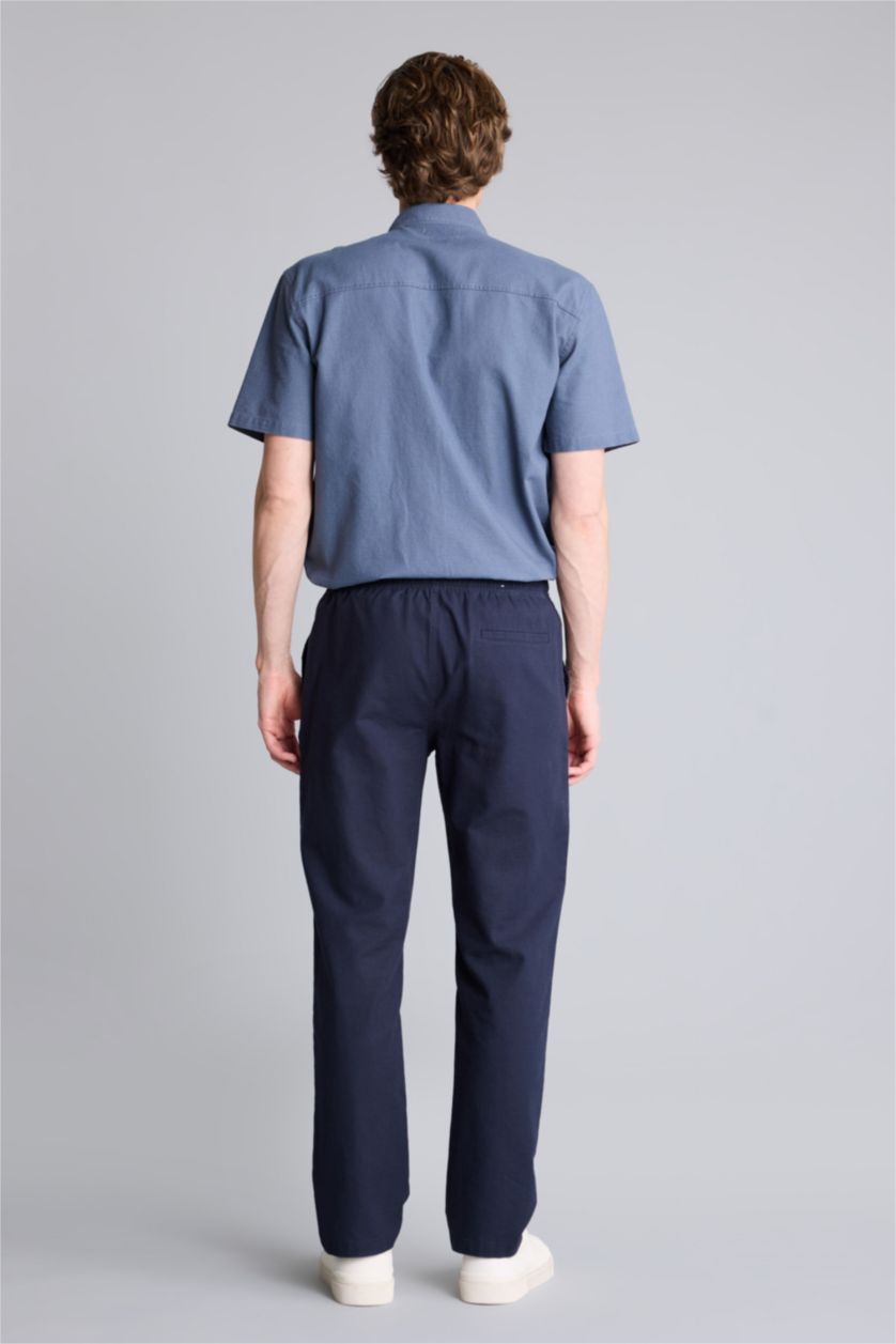 MAN NAVY Jogger Slim Fit Cotton Trousers