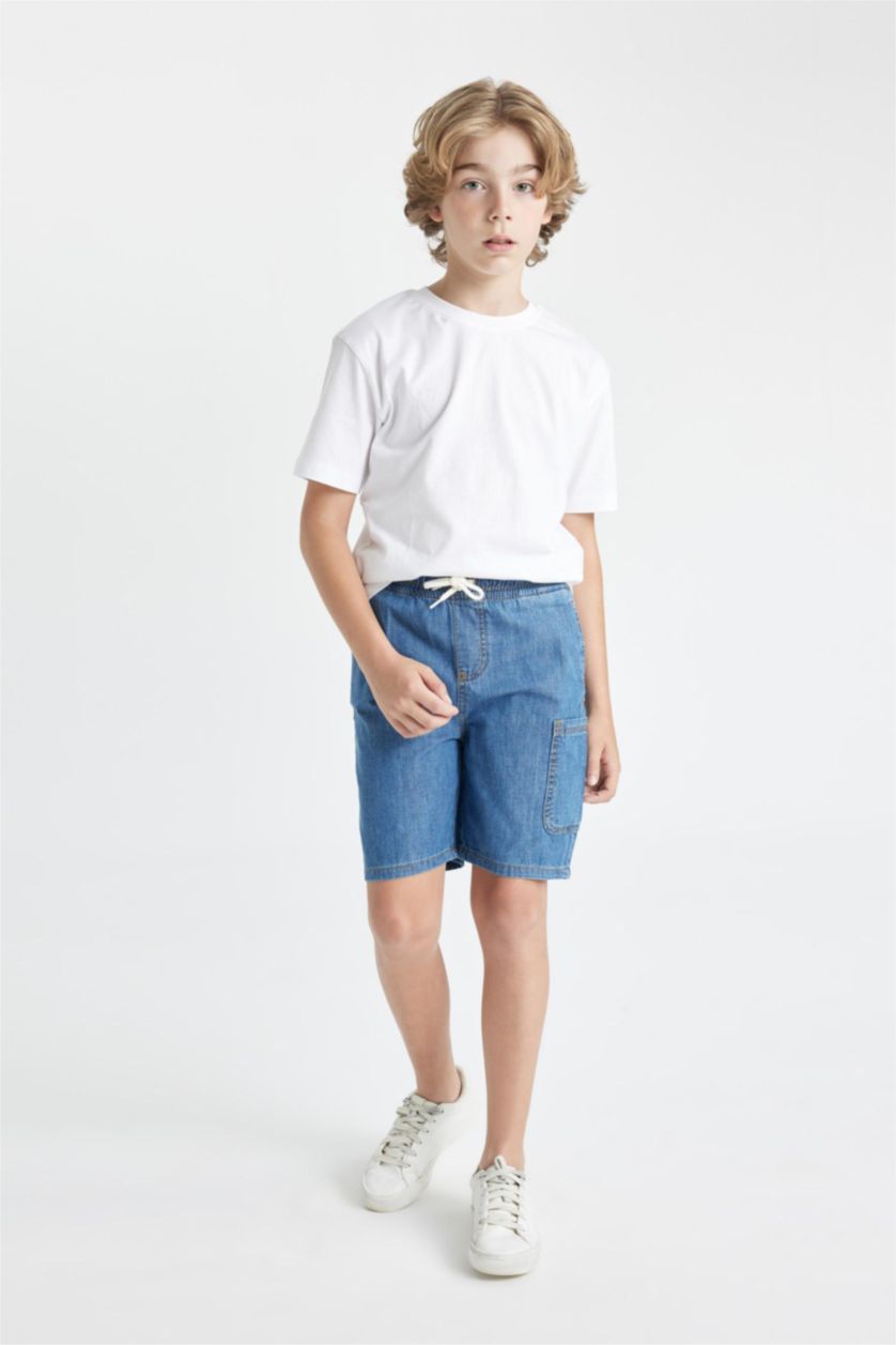 BOYS & TEENS Blue شورت جينز