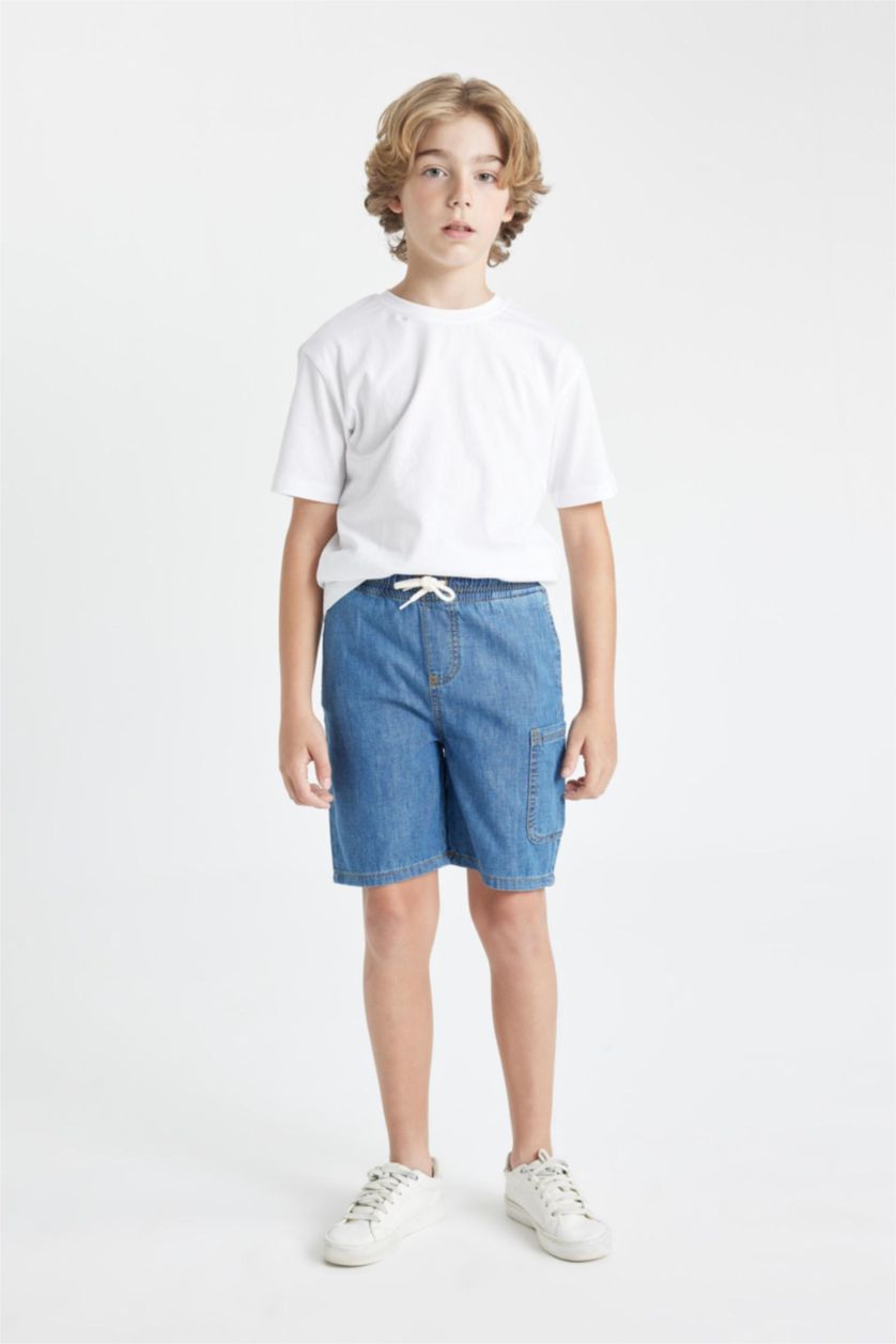BOYS & TEENS Blue شورت جينز