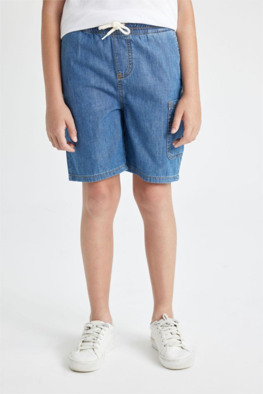BOYS & TEENS Blue شورت جينز