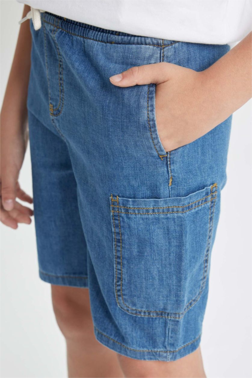 BOYS & TEENS Blue شورت جينز