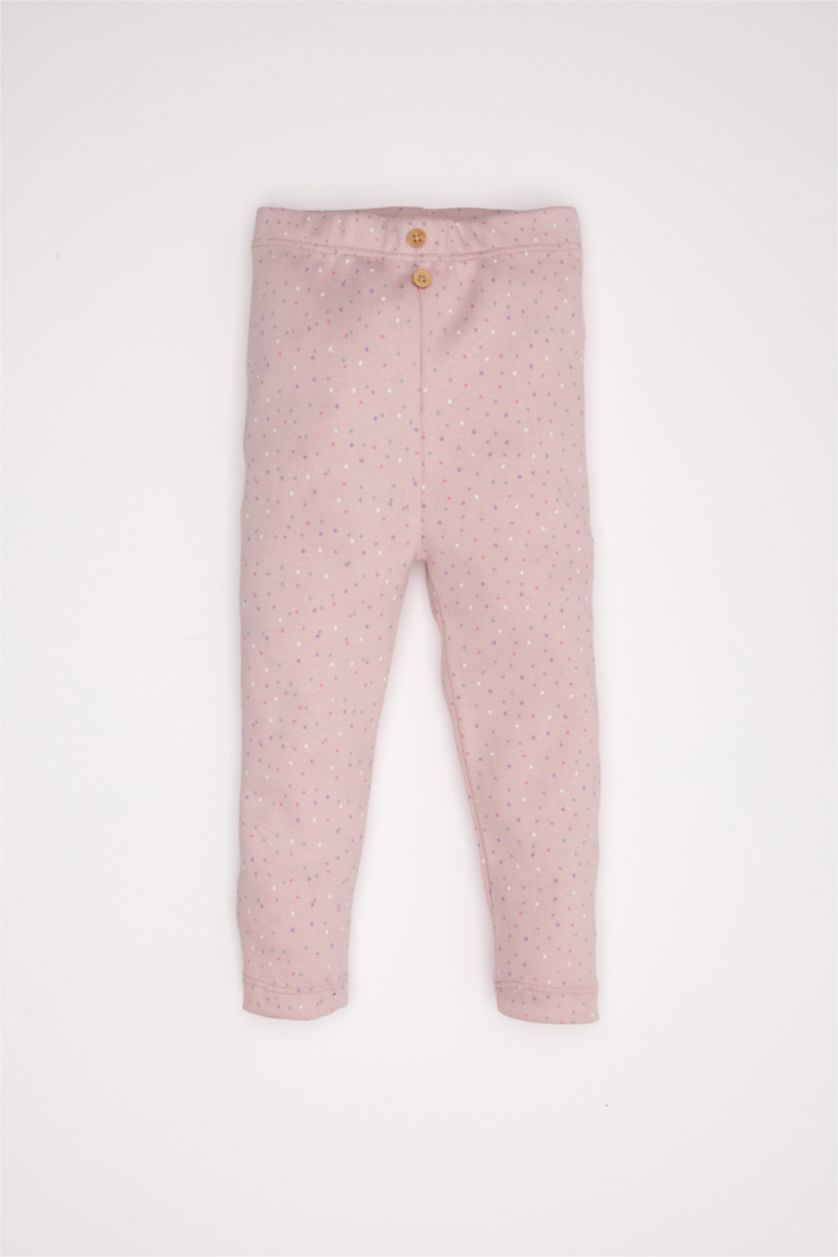 BABY GIRL Ecru Baby Girl Printed T-Shirt Leggings 2 Piece Set