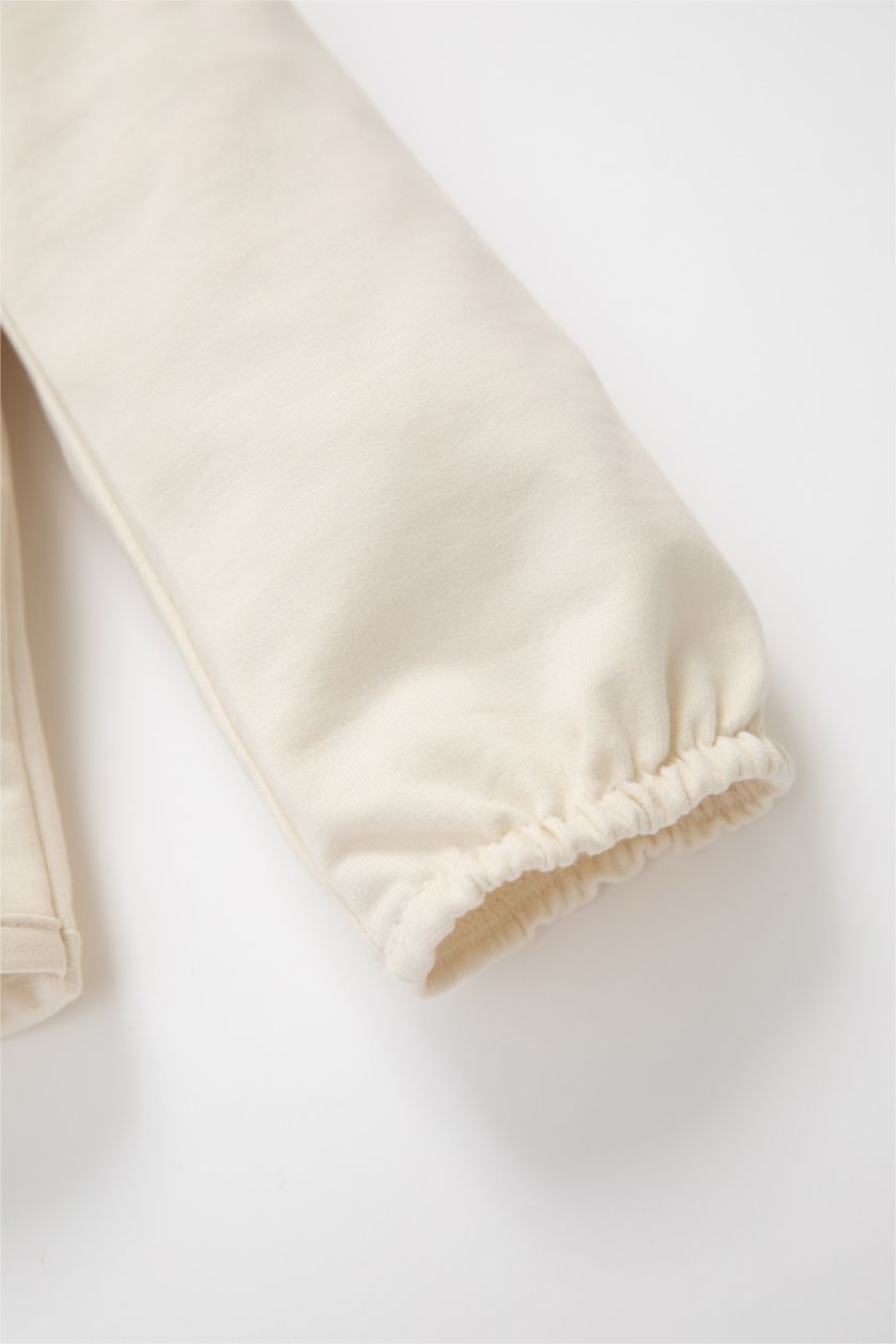 BABY GIRL Ecru Baby Girl Printed T-Shirt Leggings 2 Piece Set