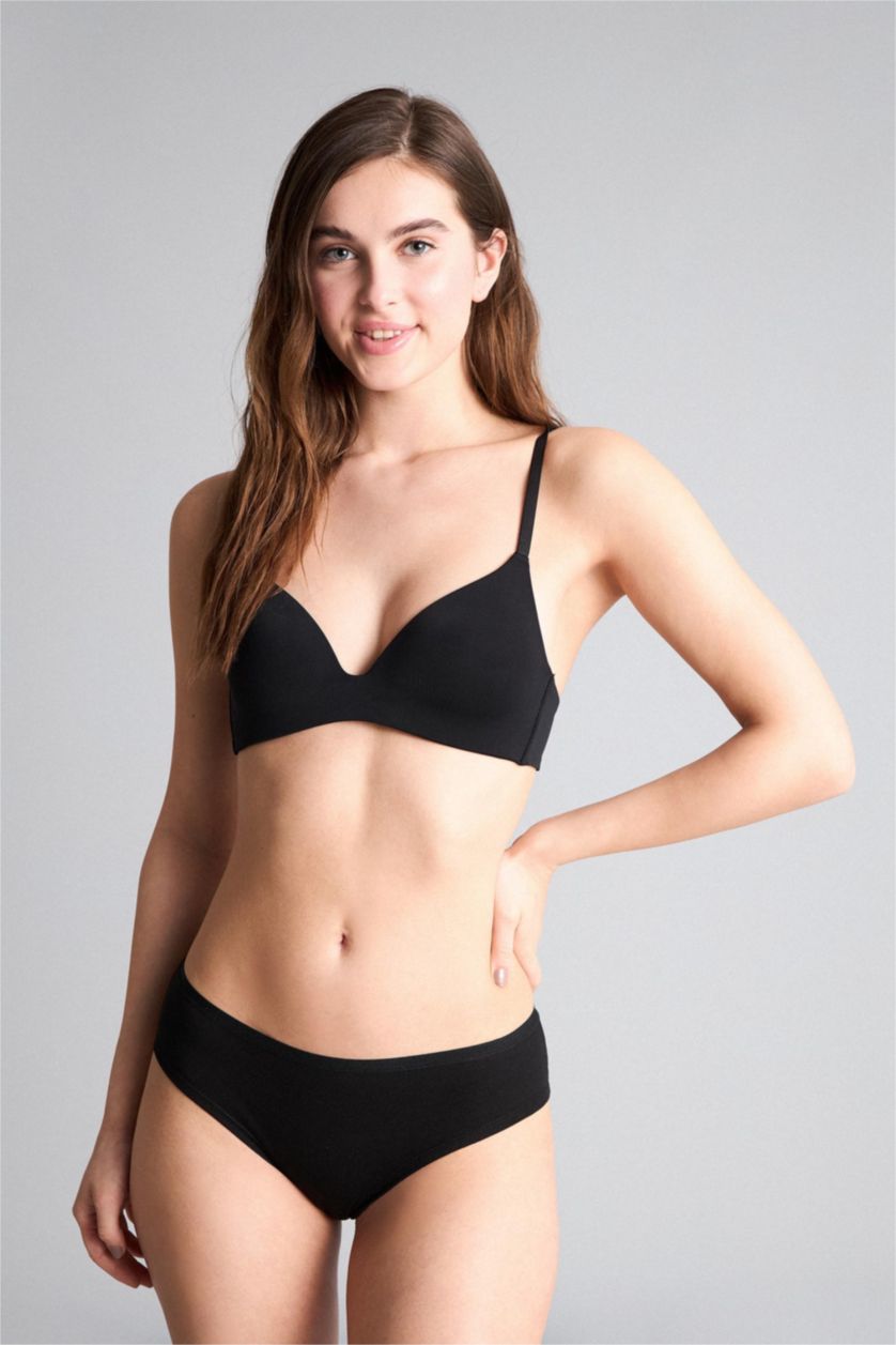 حريمي أسود حمالة صدر مبطنة بدون أسلاك