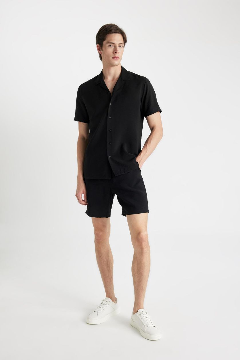 رجال أسود شورت ايروبين قصة مريحة