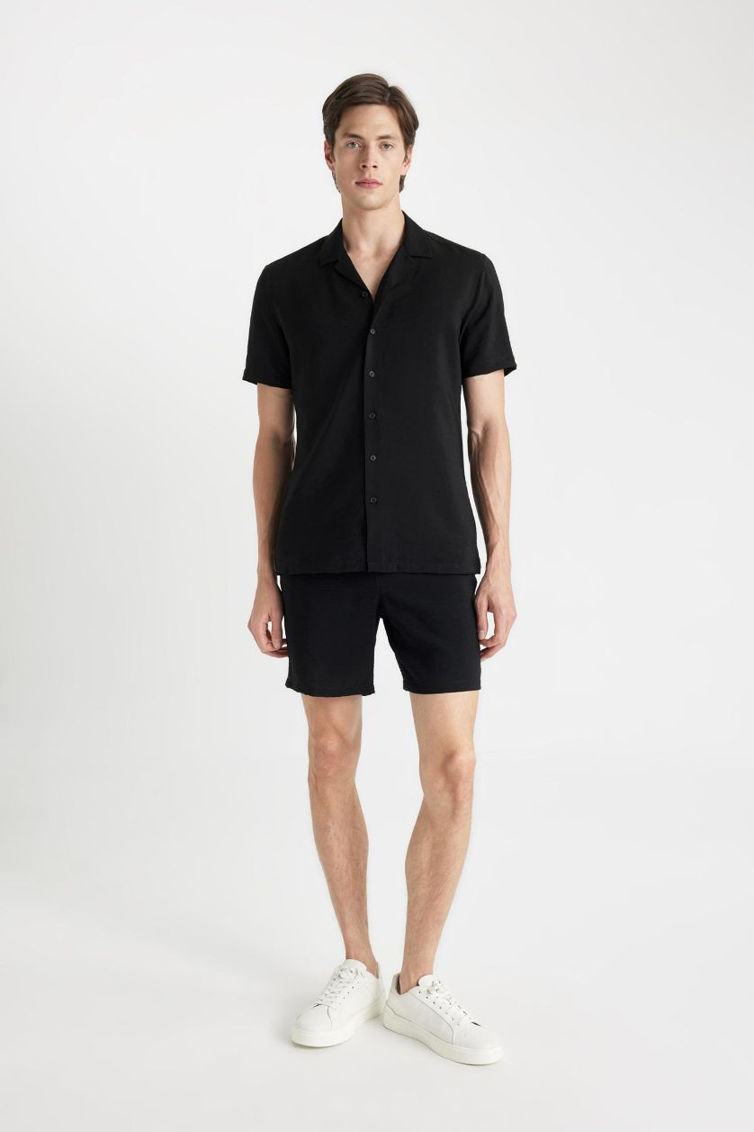 رجال أسود شورت ايروبين قصة مريحة