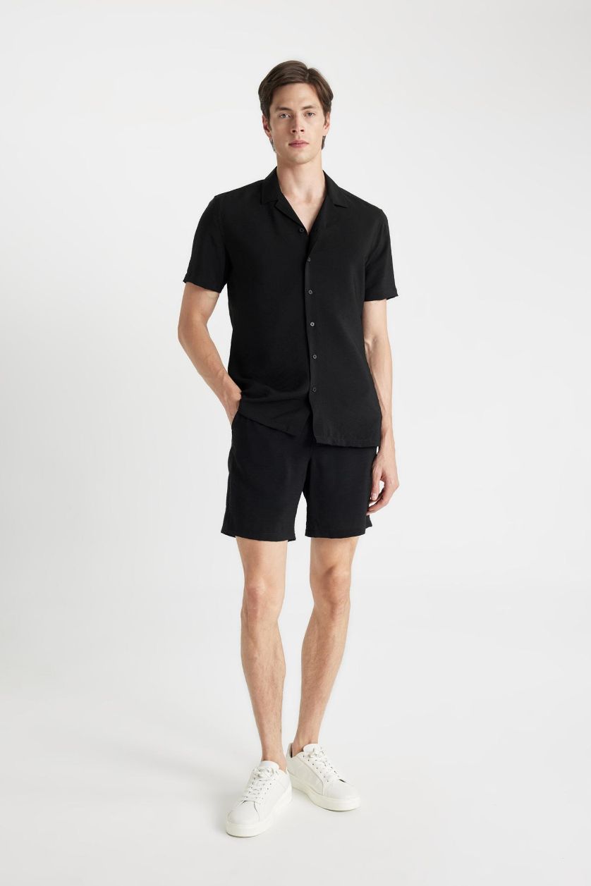 رجال أسود شورت ايروبين قصة مريحة