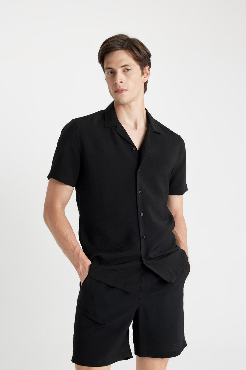 رجال أسود شورت ايروبين قصة مريحة