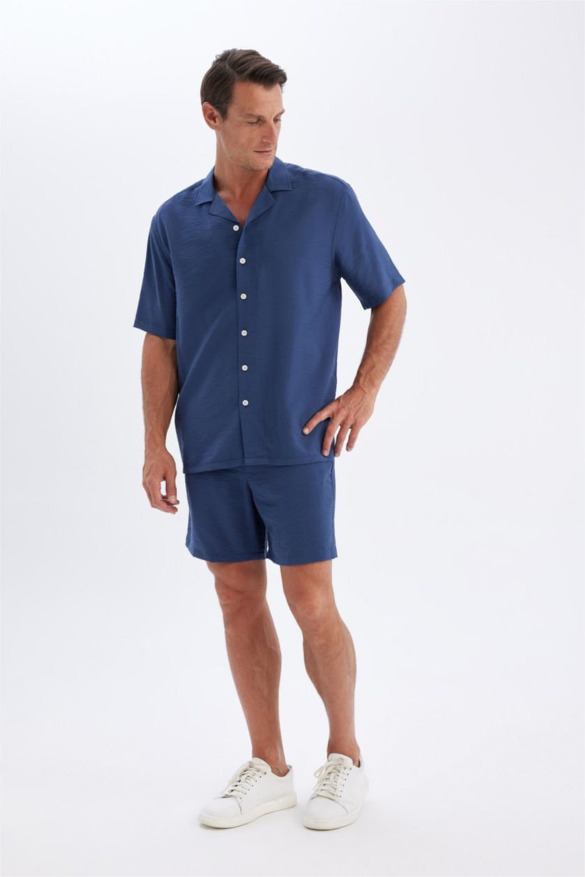 رجالي كحلي شورت ايروبين قصة مريحة