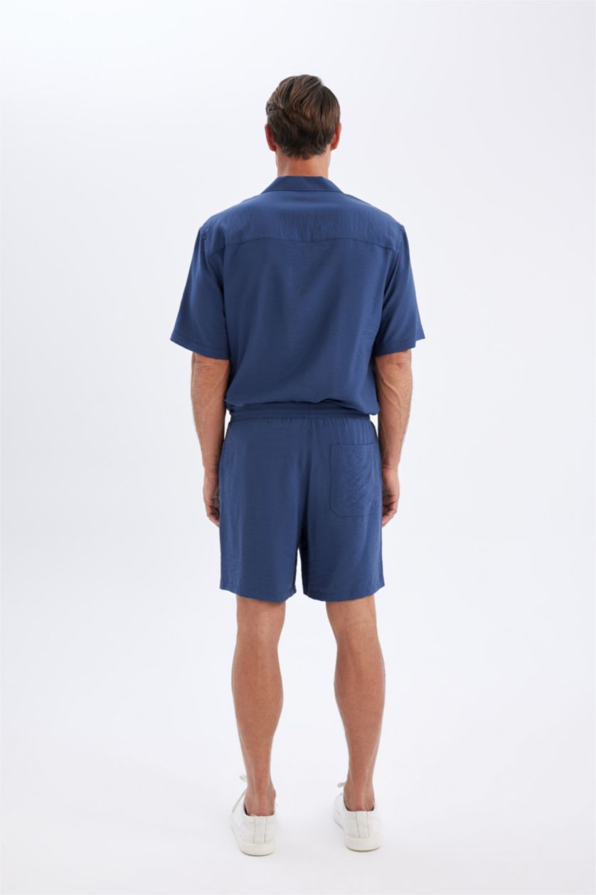 رجالي كحلي شورت ايروبين قصة مريحة