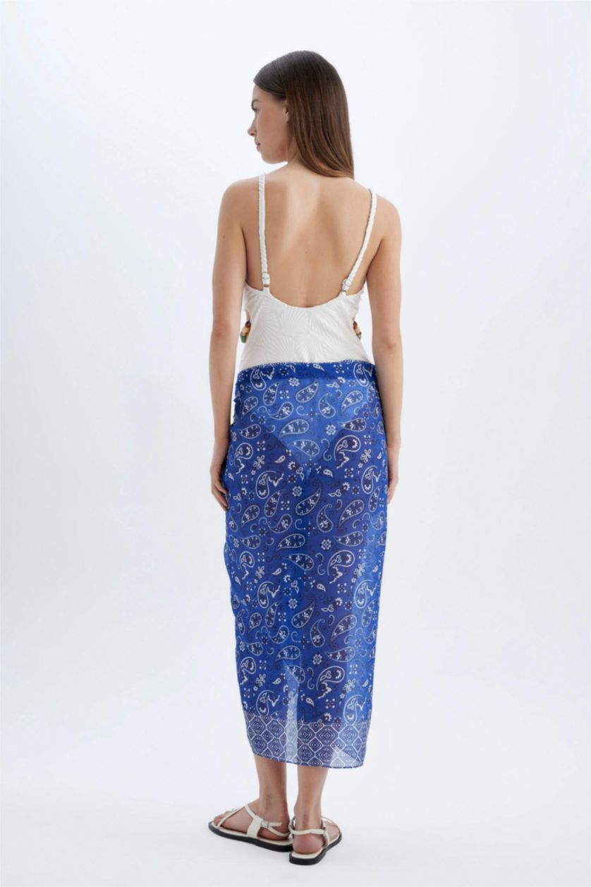 Kadın Saks Plaj Kıyafeti