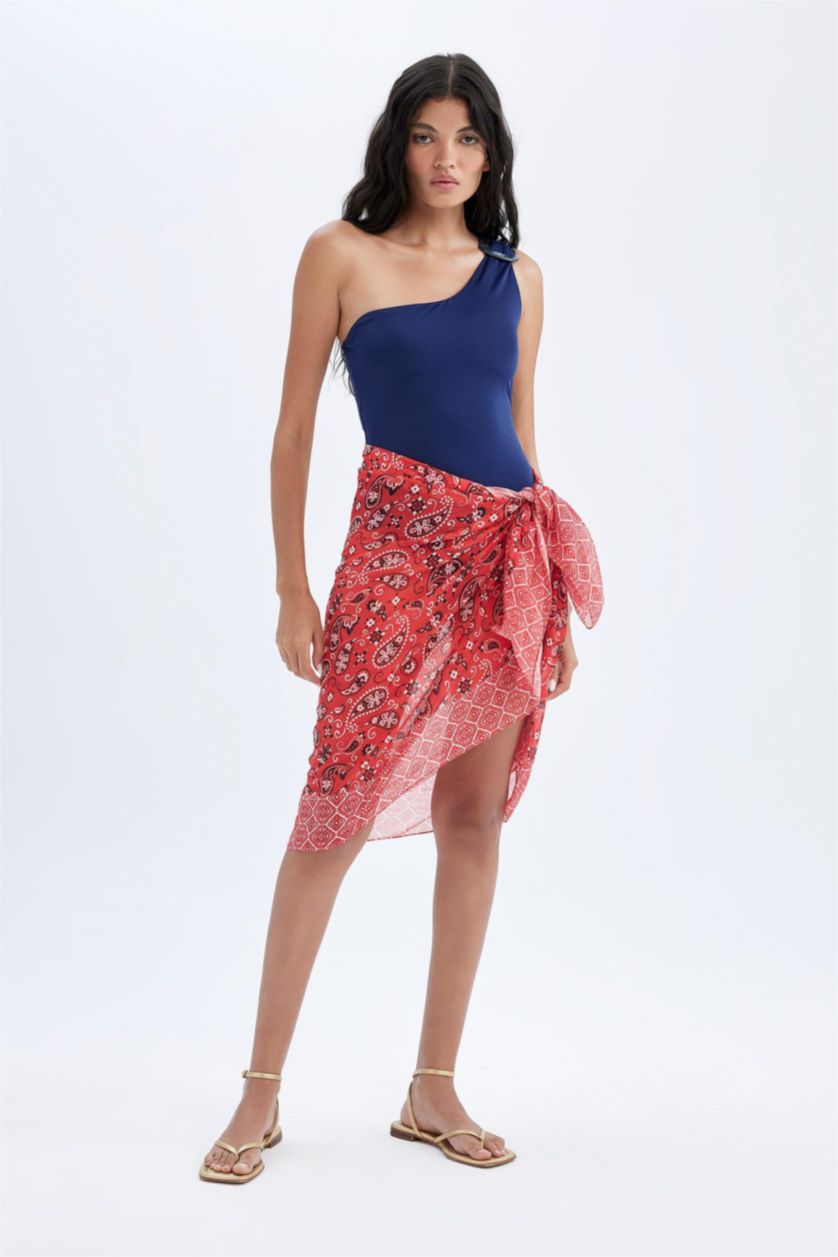 Kadın Kırmızı Plaj Kıyafeti