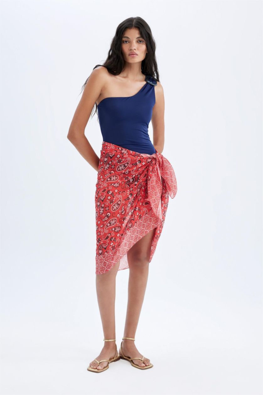 Kadın Kırmızı Plaj Kıyafeti