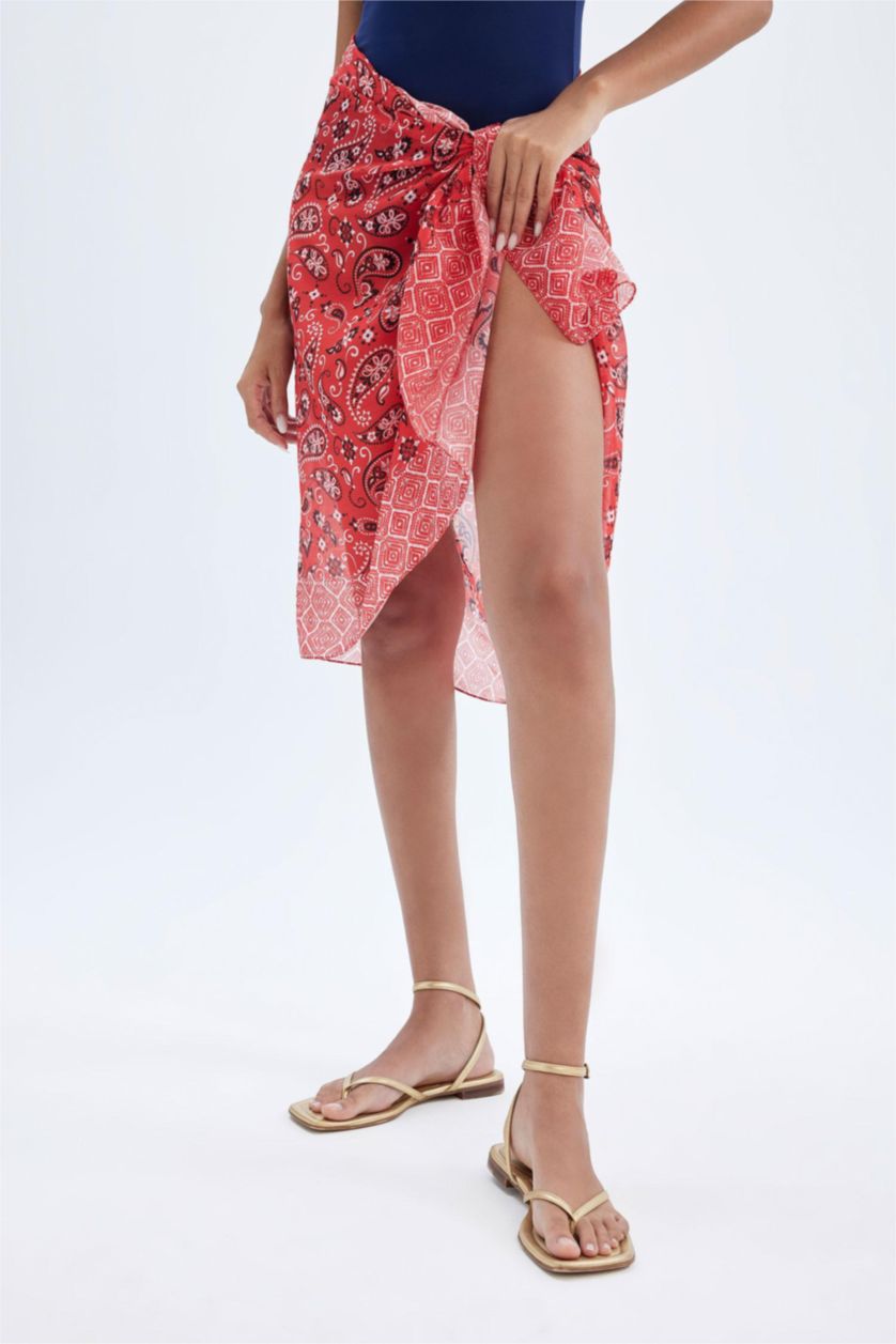 Kadın Kırmızı Plaj Kıyafeti