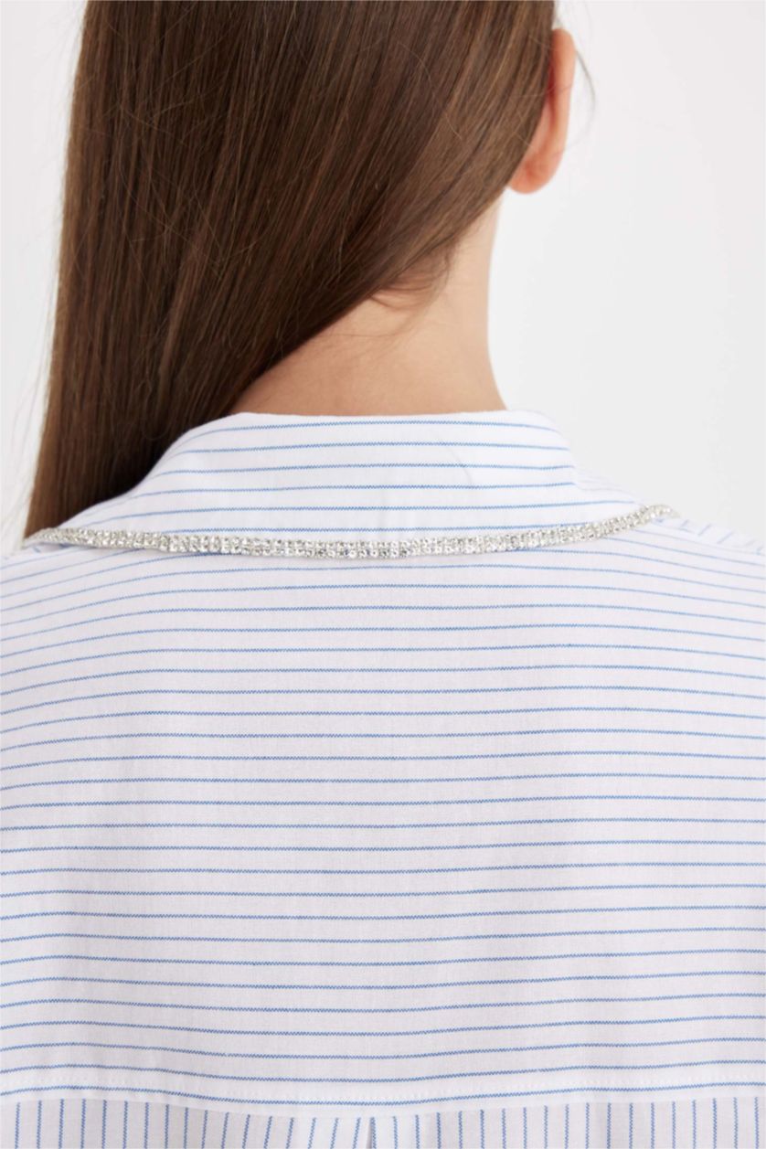 Әйелдерге АҚ үлкен пішім Ұзын жеңді көйлек