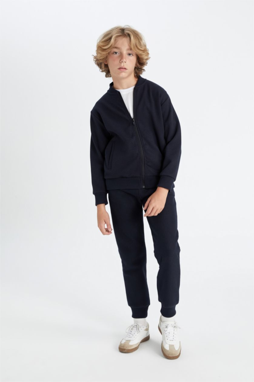BOYS & TEENS NAVY Boy College Collar Bomber Jacket