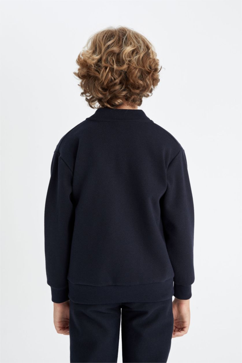 BOYS & TEENS NAVY Boy College Collar Bomber Jacket
