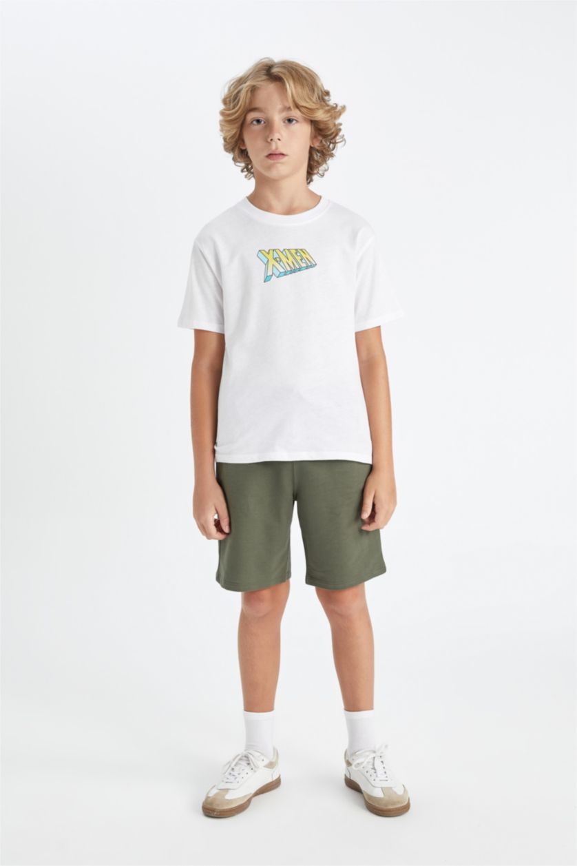 Erkek Çocuk - Genç Erkek Beyaz X-Men Bisiklet Yaka Kısa Kollu Tişört Erkek Çocuk