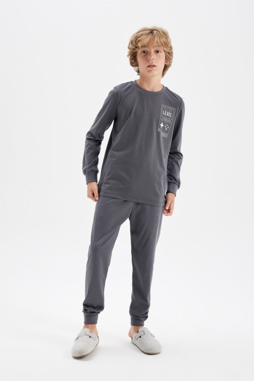 GARÇONS Anthracite Ensemble de Pyjama imprimé pour Garçon