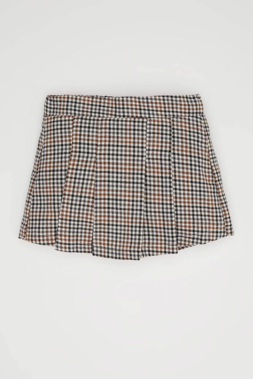 Малыши девочки Коричневый Юбка в клетку из фланели для малышей девочек