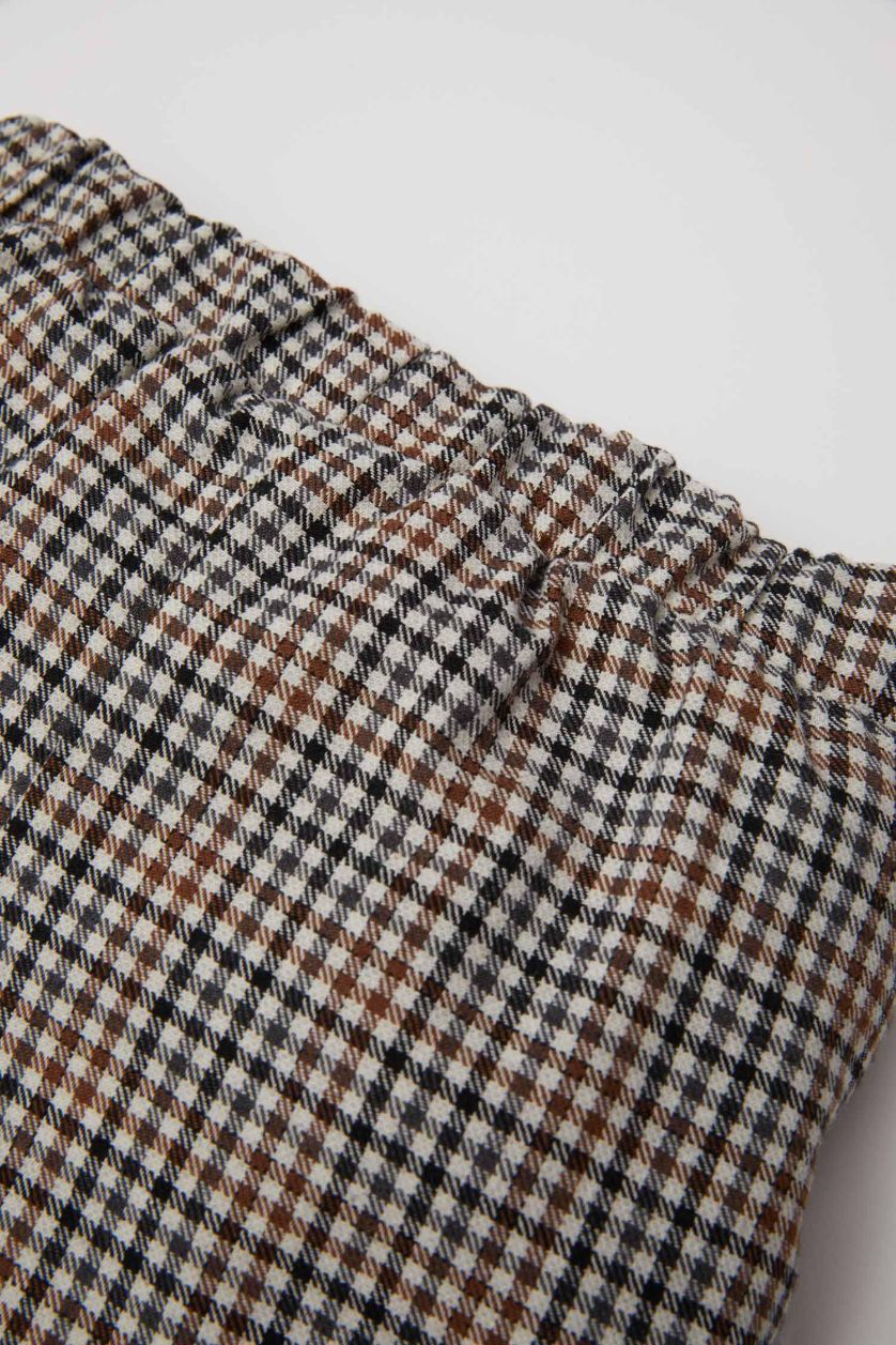 Малыши девочки Коричневый Юбка в клетку из фланели для малышей девочек