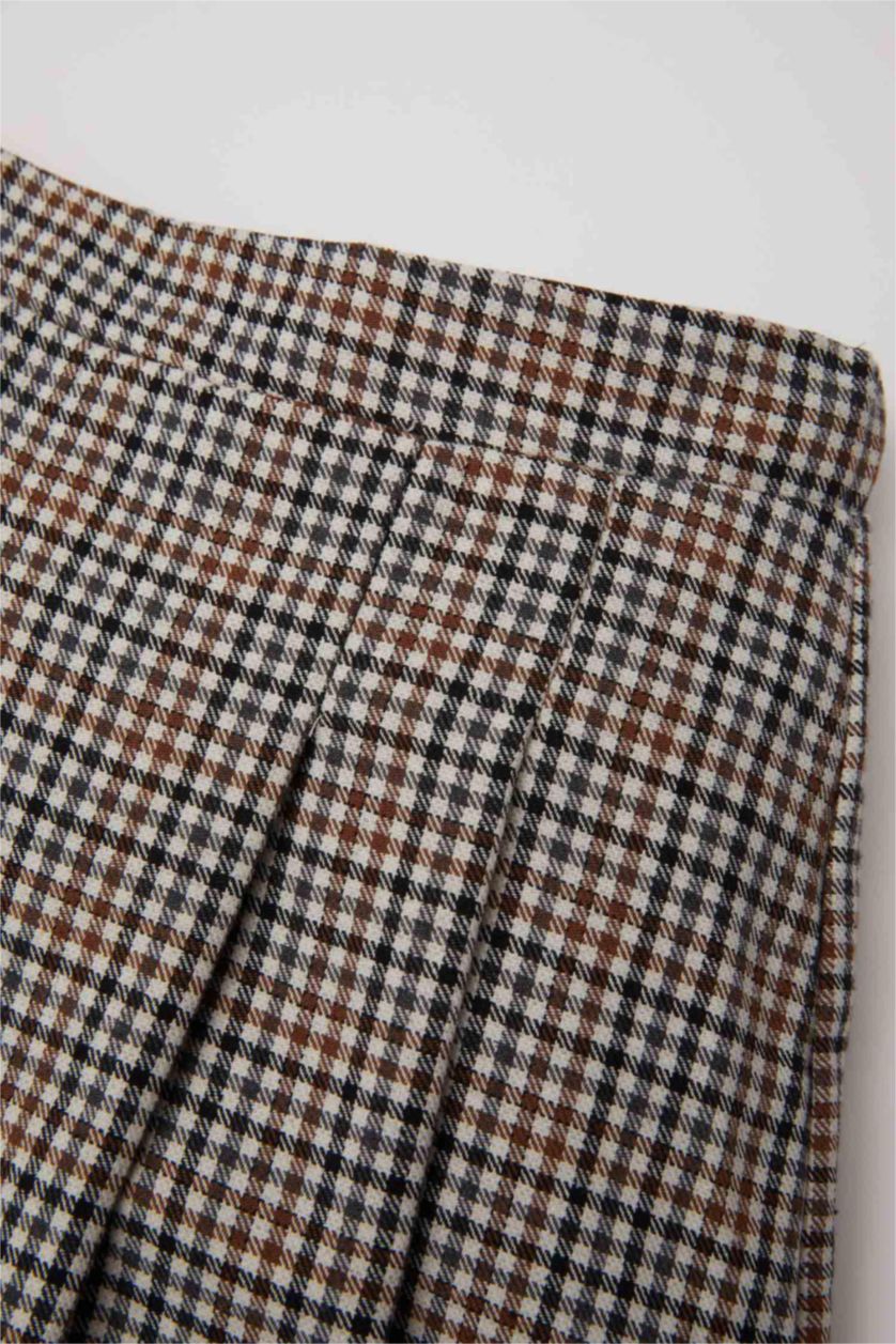 Малыши девочки Коричневый Юбка в клетку из фланели для малышей девочек