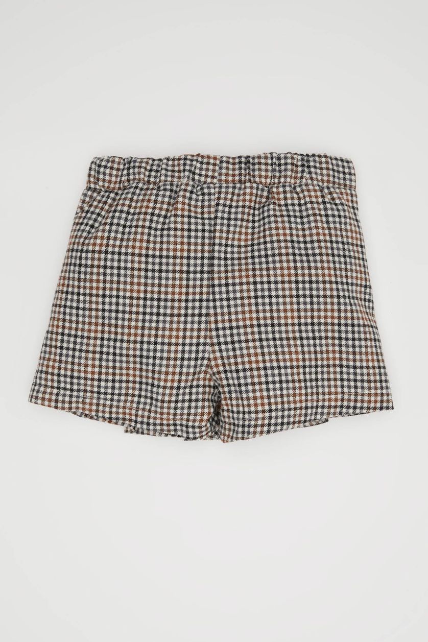 Малыши девочки Коричневый Юбка в клетку из фланели для малышей девочек