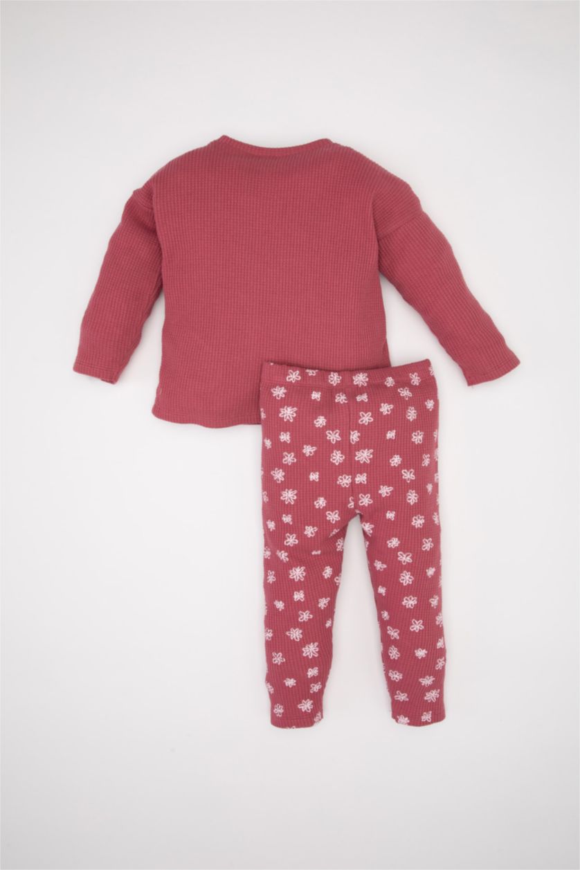 BABY GIRL Purple Baby Girl Floral T-Shirt Leggings 2 Piece Set