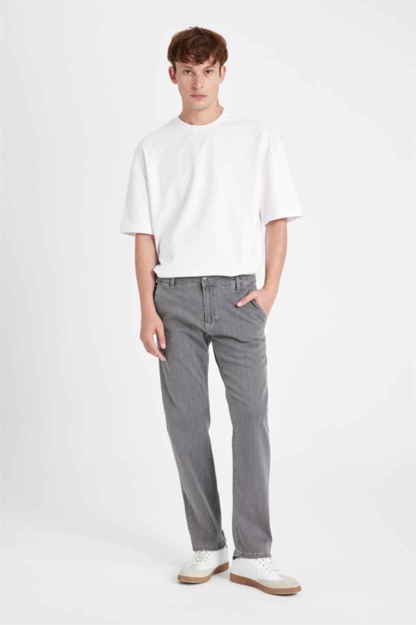 MAN Grey Sergio Regular Fit Trousers