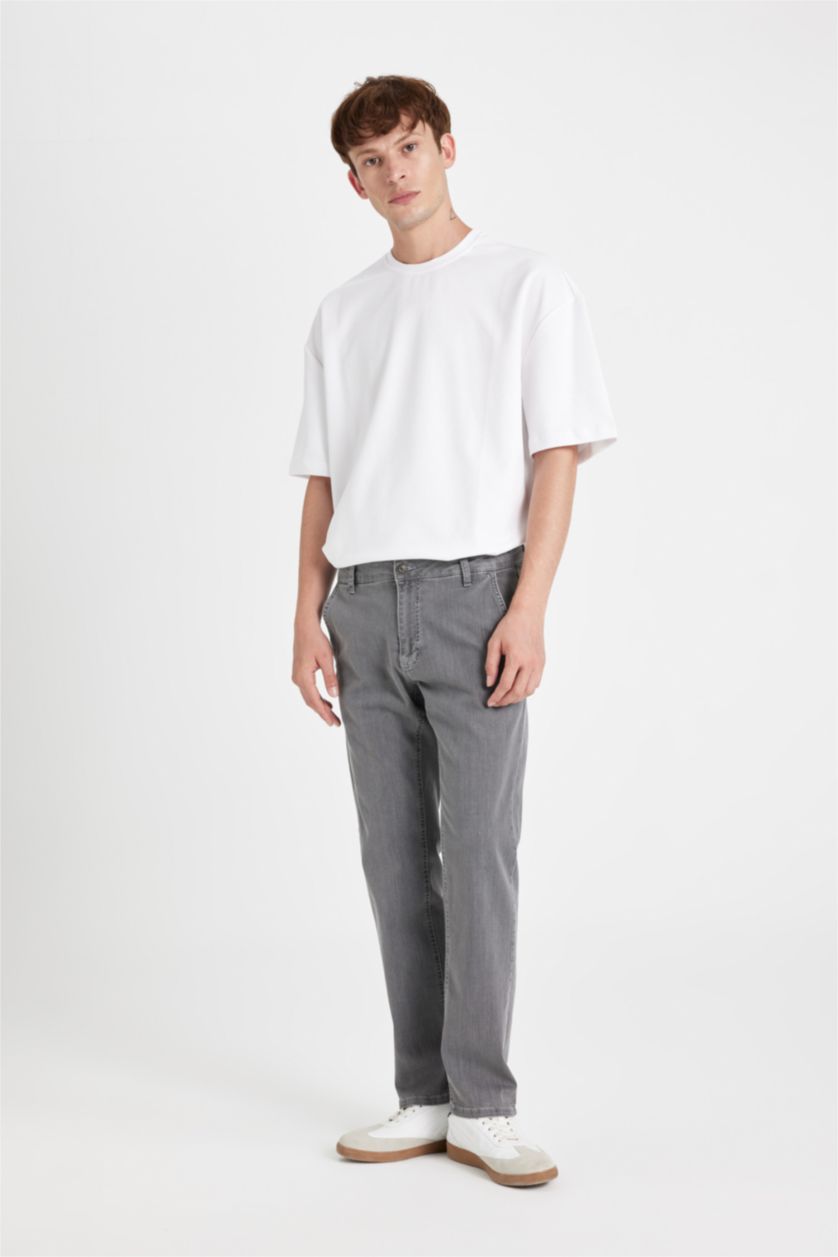 MAN Grey Sergio Regular Fit Trousers