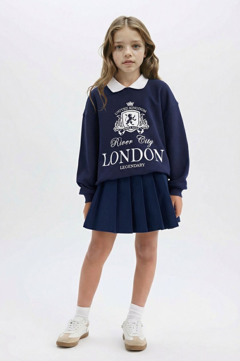 بنات كحلي تنورة جبردين بناتي بكسرات وسحاب مخفي