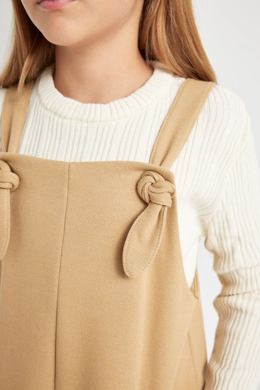 Kız Çocuk - Genç Kız Kum Kız Çocuk Cepli Salopet Elbise