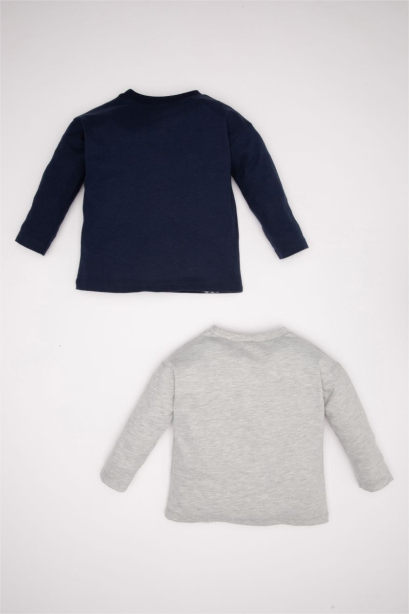 BABY BOY NAVY Baby Boy Crew Neck Printed 2 Piece T-shirt