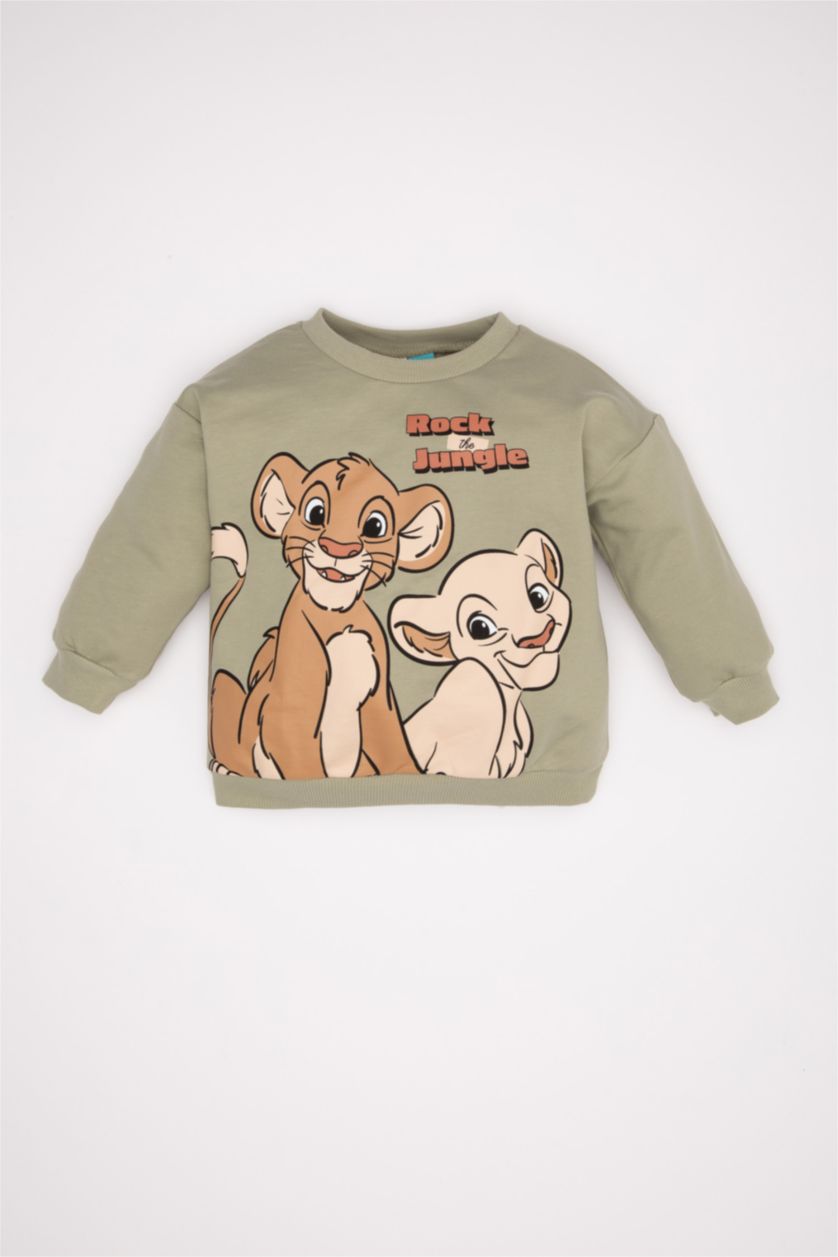 BABY BOY Light Khaki Baby Boy Disney Lion King Crew Neck Sweatshirt