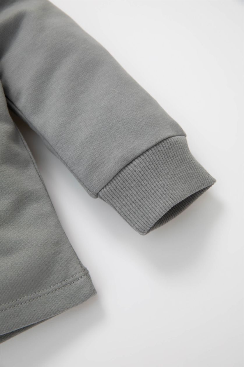 Baby Boys Grey Baby Boy Printed Sweatshirt Sweatpants 2 Piece Set